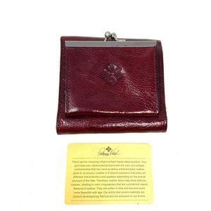 Patricia Nash Oxblood Reiti Genuine Leather Bi-fold Wallet w coin purse  $109